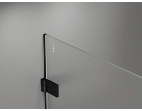 Mexen Lunar-B Duo výklopný sprchový kút 75 x 75 cm, číre sklo, čierna matná, 832-075L-075P-70-00