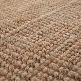 Flair Rugs, Kusový koberec Sarita Jute Boucle Natural, 160x230, béžová, chodba / predsieň
