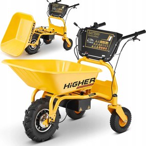 Elektrický stavebný záhradný vozík Higher 500 W 150 kg 120 l 48 V