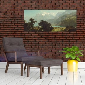Obraz - Albert Bierstadt, Lake Lucerne, reprodukcia (120x50 cm)