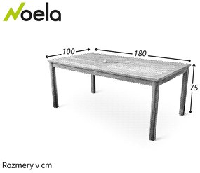 Noela Záhradný drevený stôl Garden II.