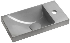 Sapho Sapho, AGOS betónové umývadlo 40x22cm, ľavé/pravé, šedá lesklá, AS40017