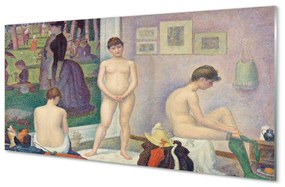 Obraz na skle Umenie maľované modely 120x60 cm