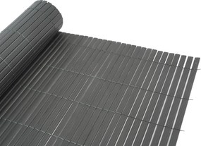 Umelá PVC rákosová rohož/zástena BestBerg BBGD-23G / 2 × 3 m / sivá