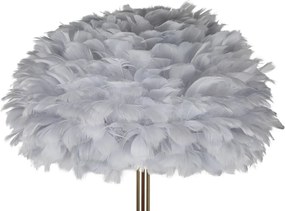 Stojacia lampa Feathers 170 cm sivá/zlatá