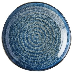 Modrý keramický tanier Mij Indigo, ø 23 cm