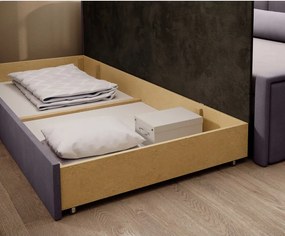 Ružová ženilková rozkladacia/s úložným priestorom pohovka 214 cm Fulgeo – ELTAP