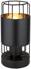 RABALUX Priemyselná kovová stolová lampa DIMITRI, 1xE27, 40W, okrúhla, čierna