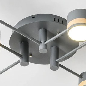 Toolight - LED stropná lampa 6-bodová APP210-3CPR, šedá-hnedá, OSW-08471