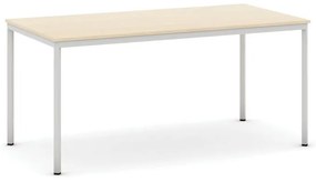 Jedálenský stôl, 160x80 cm, sivá podnož, breza