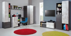 Písací stôl Tablo, šedá/enigma