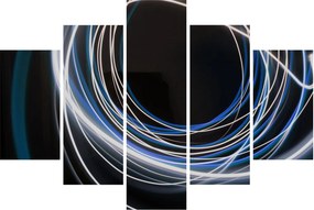 Obraz modrých liniek (150x105 cm)