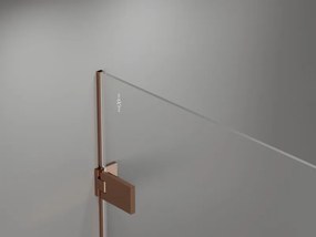 Mexen Lunar-F Duo, skladací sprchový kút 100 x 80 cm, 8mm číre sklo, profil ružové zlato, 836-100L-080P-60-00