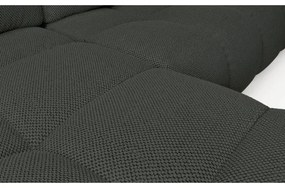 Rozkladacia rohová čalúnená sedacia súprava s úložným priestorom v tvare L ALMADA ľavá antracit