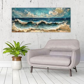 Obraz - Maľba mora (120x50 cm)