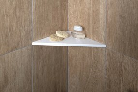 Sapho Sapho, ABELINE rohová polica Rockstone 250x250mm, biela matná, AE250-0101