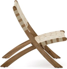 Drevené záhradné kreslo v prírodnej farbe Chabeli – Kave Home