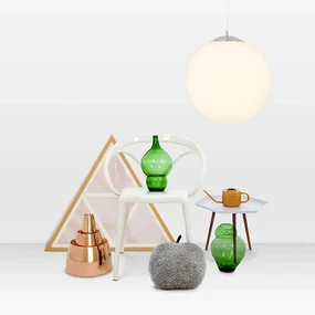 Moderné závesné svietidlo sklenené 40 cm - Ball