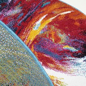 Medipa (Merinos), Kusový koberec Fantasy 814-61 lila/blue kruh, 160x160 (priemer) kruh, viacfarebná