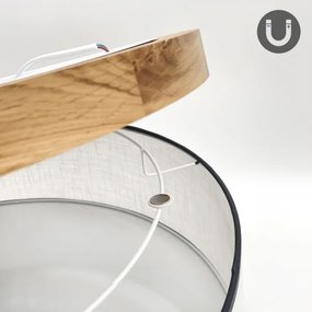 Brilagi - LED Stropné svietidlo BELLADONNA 3xE27/15W/230V pr. 50 cm biela/dub