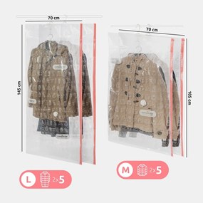 Vákuové vrecia v súprave 4 ks Hanging Vacuum M/L – Compactor