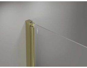 Mexen Mist-F Duo, skladací sprchový kút 100 x 80 cm, číre sklo, zlatý lesklý profil, 8A6-100L-080P-50-00