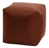 Sedací vak taburetka Cube S ekokoža TiaHome - svetlo hnedá