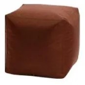 Sedací vak taburetka Cube S ekokoža TiaHome - tmavo hnedá