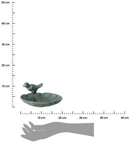 Zapichovacie napájadlo pre vtáky Karla, 98x20x14 cm, liatina, zelená