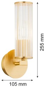 Argon 8497 - Nástenné svietidlo HAMPTON 1xE14/7W/230V zlatá