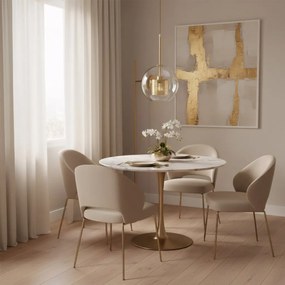 Toolight - závesná sklenená lampa APP555-1CP 25cm, zlatá, OSW-08748