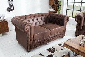 Dvojsedačka Chesterfield Vintage II koža