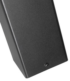 Stojaca vonkajšia lampa čierna 70 cm IP44 s dymovým sklom - Denmark