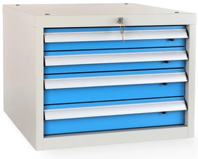 Dielenský stôl Solid MDF-40, 210 cm, závesný box, čierna