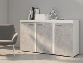 Skrinka Rudby 3F (biela + betón). Akcia -6%. Vlastná spoľahlivá doprava až k Vám domov. 610121
