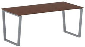 Kancelársky stôl PRIMO IMPRESS, sivostrieborná podnož, 1800 x 900 mm, čerešňa