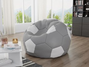 Sedací vak Hannela 500L (šedá ekokoža + biela ekokoža). Vlastná spoľahlivá doprava až k Vám domov. 1053998