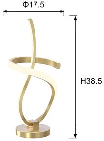 ONLI - LED Stolná lampa KIRA LED/12W/230V 4000K 38,5 cm zlatá