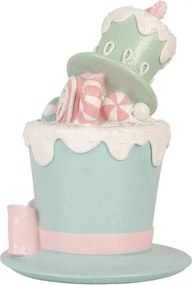 Vianočné dekorácie figúrka klobúk s cukrovinkami - 17 * 16 * 22 cm