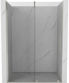 Mexen Velar, posuvné sprchové dvere do otvoru 160 cm, 8mm číre sklo, brúsená oceľ, 871-160-000-01-97