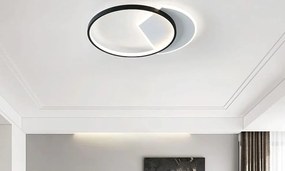 Toolight Toolight, stropné svietidlo 50cm, 30W, 3000K, LHJ076-C, čierna-biela, OSW-50037