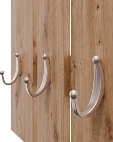 Šatníkový  panel na stenu Panelo, dub artisan