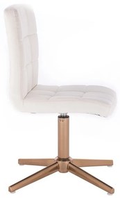 LuxuryForm Stolička TOLEDO na zlatom kríži - biela