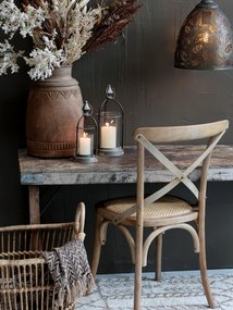 Prírodná drevená stolička s ratanovým výpletom Old French chair - 45*40*88 cm