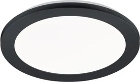 Stropné LED osvetlenie Camillus 26 cm, okrúhle, čierne%