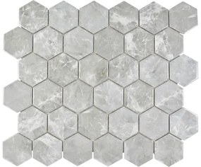 Keramická mozaika HX Curio MG šesťuholník 32,5x28,1 cm sivá