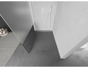Mexen Kioto, Walk-In sprchová zástena 80 x 200 cm, 8mm sklo číre/námraza, biely profil, 800-080-101-20-35