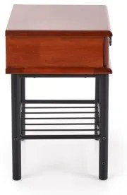 Nočný stolík FIONA 55x48 cm hnedá/čierna