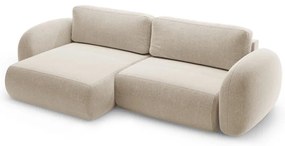 Béžová ženilková rozkladacia/s úložným priestorom rohová pohovka Tonale – Cosmopolitan Design