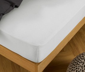 Džersejová napínacia plachta, štandardná veľkosť, bielosivá
